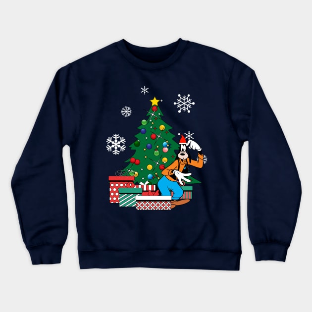 Goofy Around The Christmas Tree Crewneck Sweatshirt by Nova5